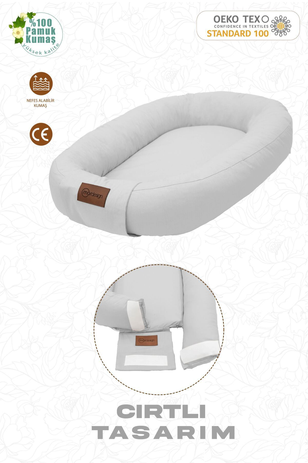 Mordesign 0-3 Ay Babynest Ortopedik Bebek Yataği, Anne Yani Bebek Yataği,Er