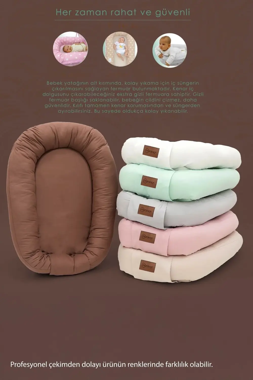 0-3 ay Babynest Ortopedik Bebek Yatağı, Anne Yanı Bebek Yatağı,Er