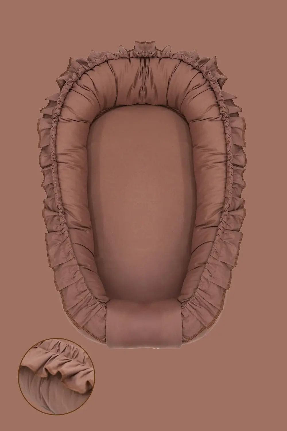 0-3 Ay Fırfırlı Bebek Yatağı, %100 Pamuk Babynest, Anne Yanı Bebe