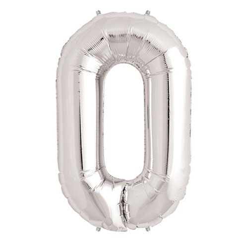 0 Rakam Folyo Balon Gümüş 40 inç 0 Rakam Folyo Balon Gümüş 40 inç