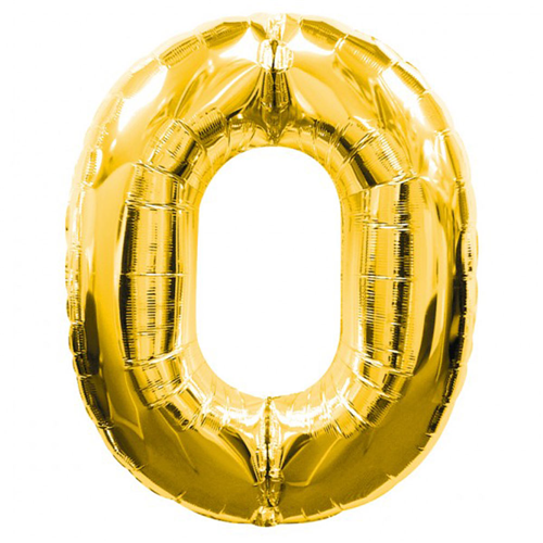 0 Rakamlı Folyo Balon Gold Renk  40 inç