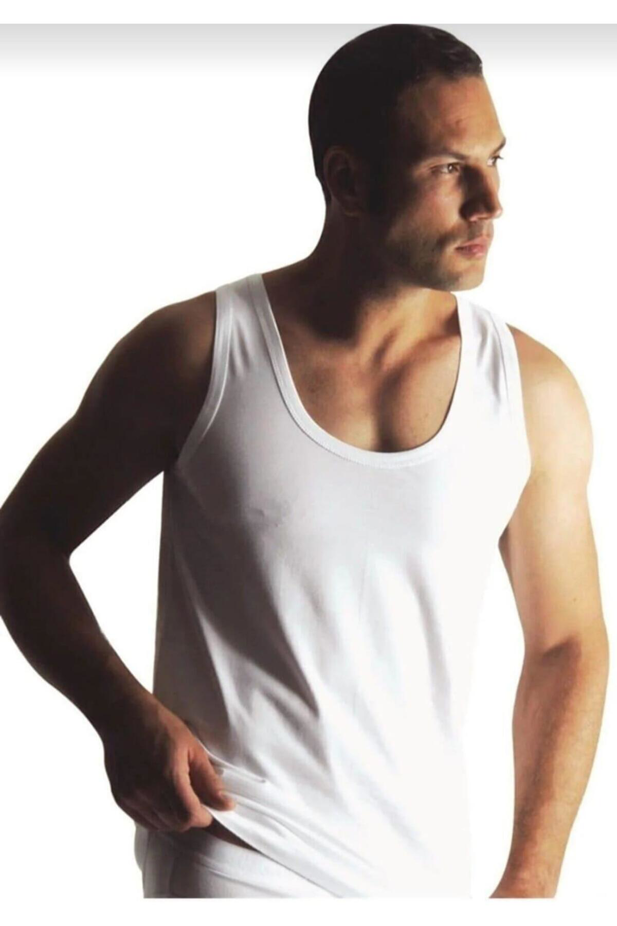 00 ERKEK EXSTRA BEYAZ %100 PAMUK ATLET TEKLİ