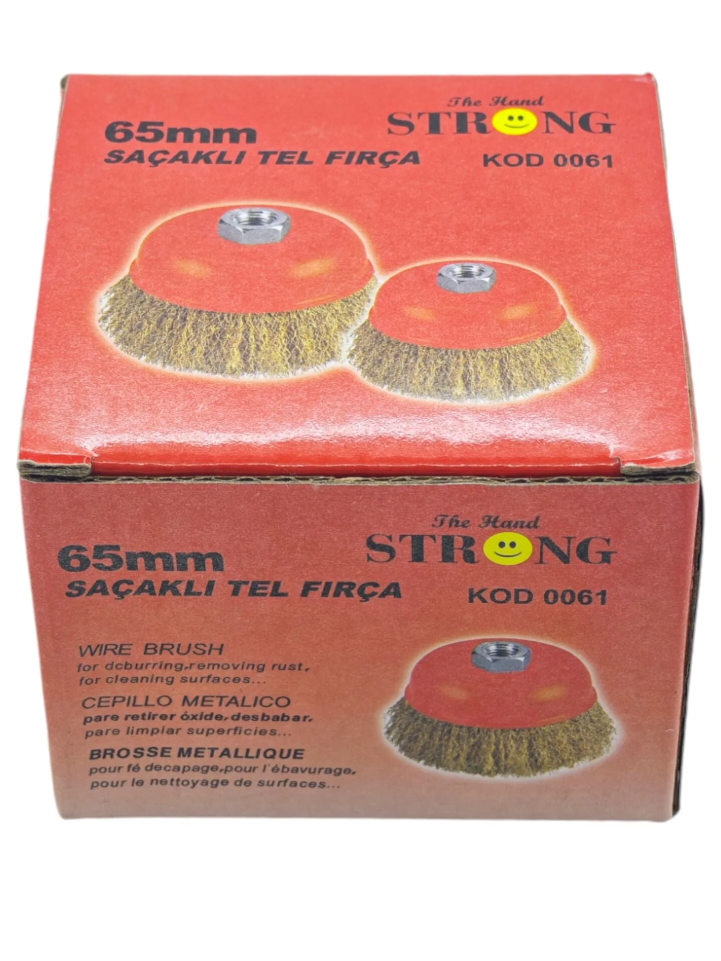 0061   Strong Saçaklı Tel Fırça 65mm
