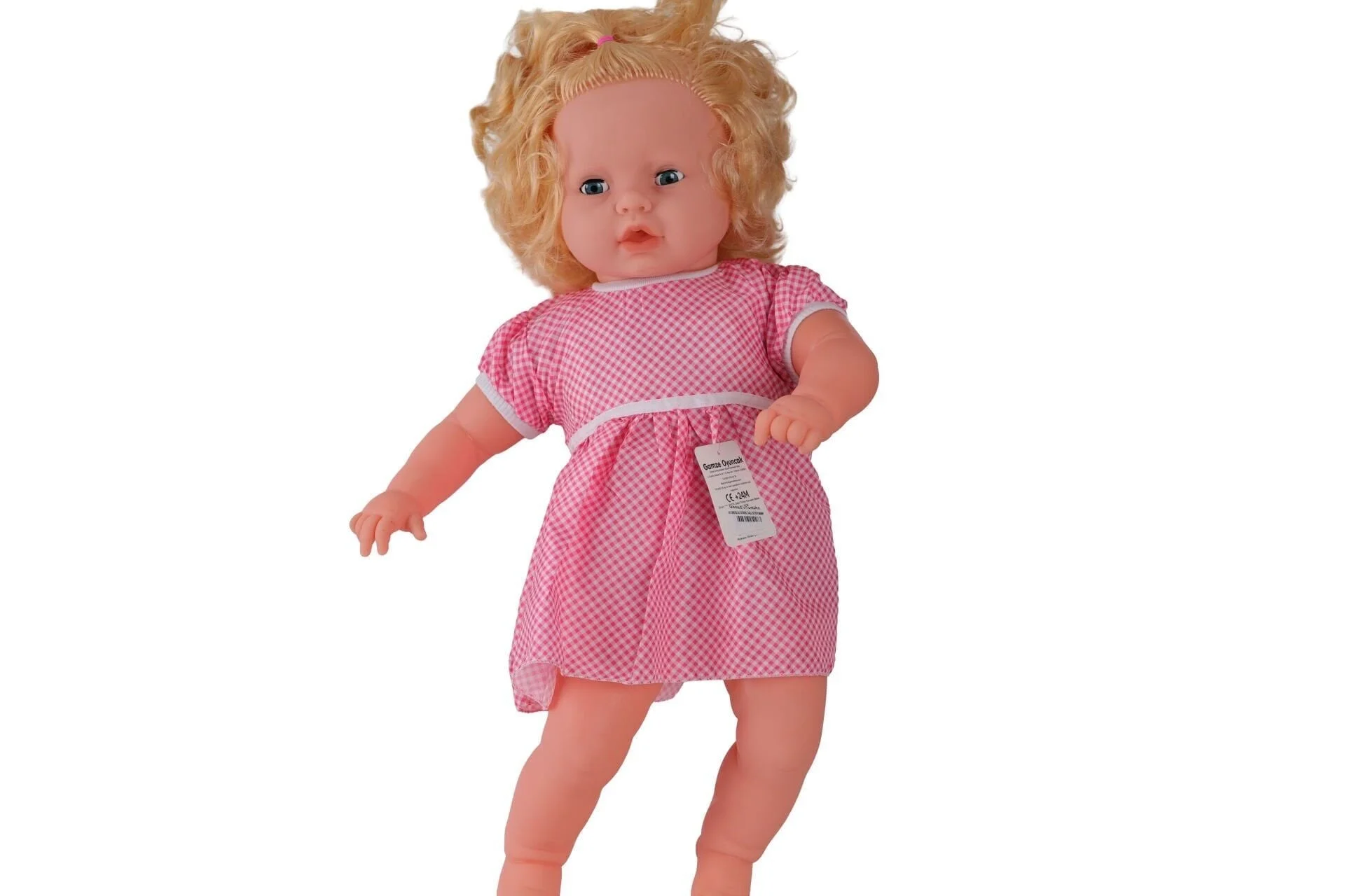 0073 60 CM DOLGU GÖVDELİ SAÇLI BÜYÜK BEBEK
