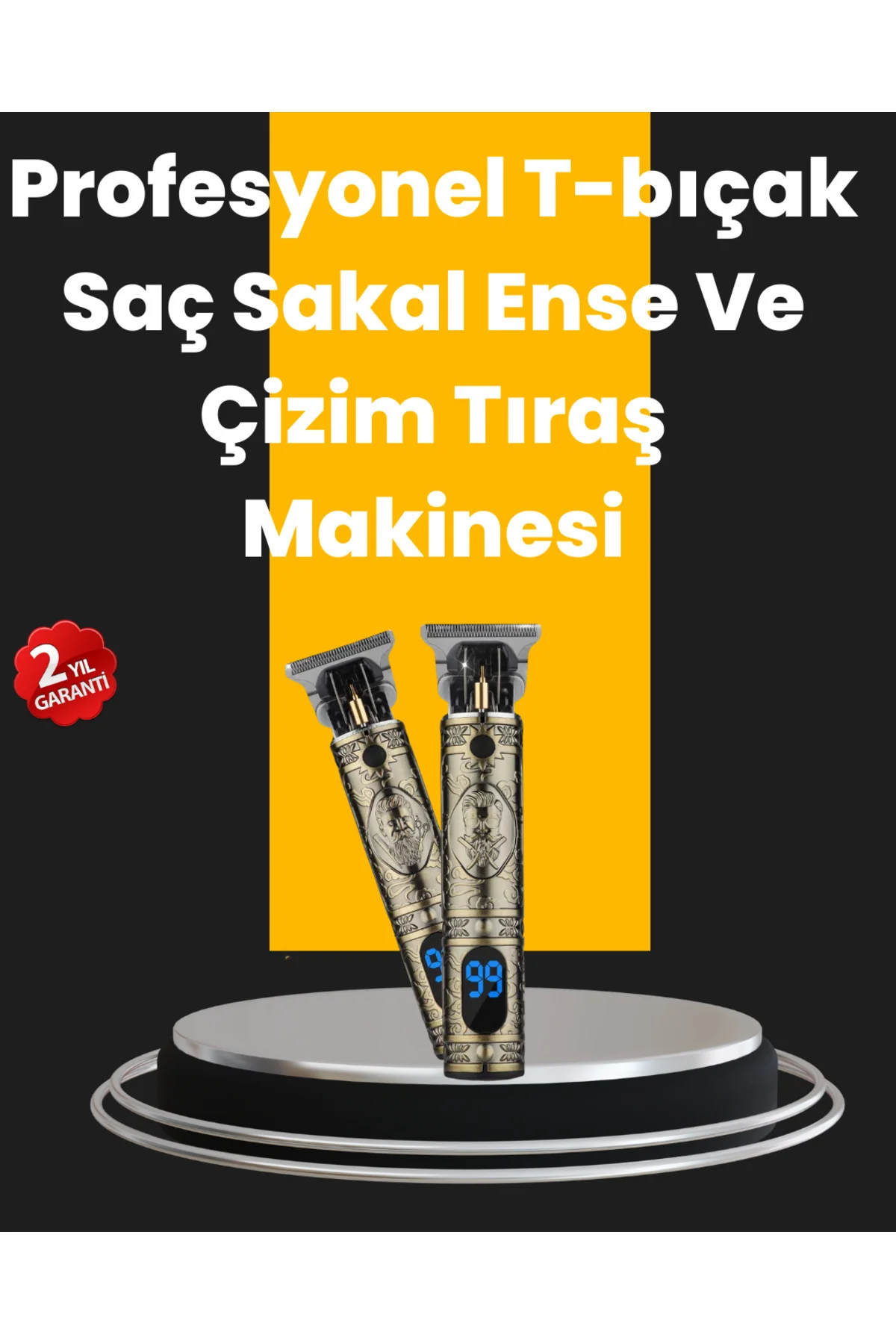 0.1 mm Hassas Kesim Tıraş Makinesi Şarjlı Metal Gövde