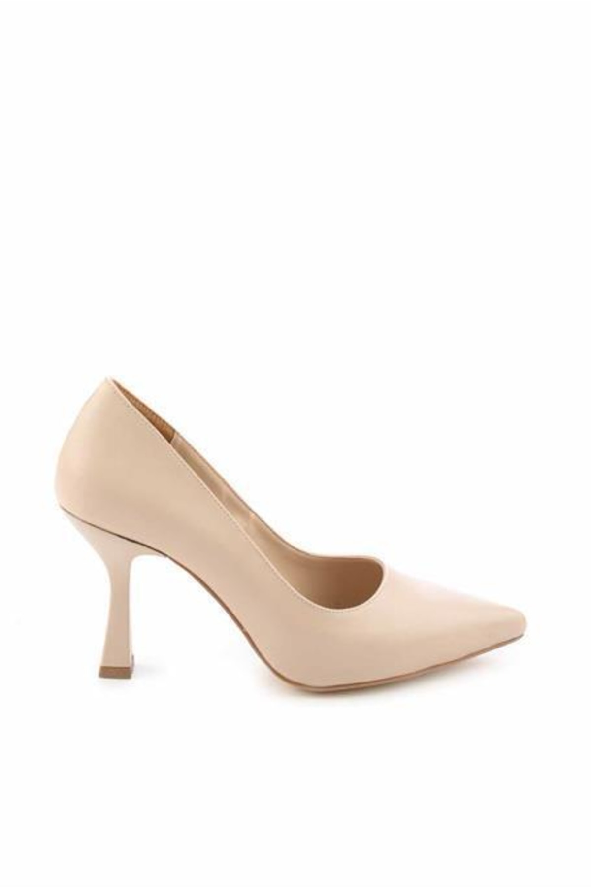 Cihanshoes 0101 Bej Kadın Klasik Topuklu Ayakkabı