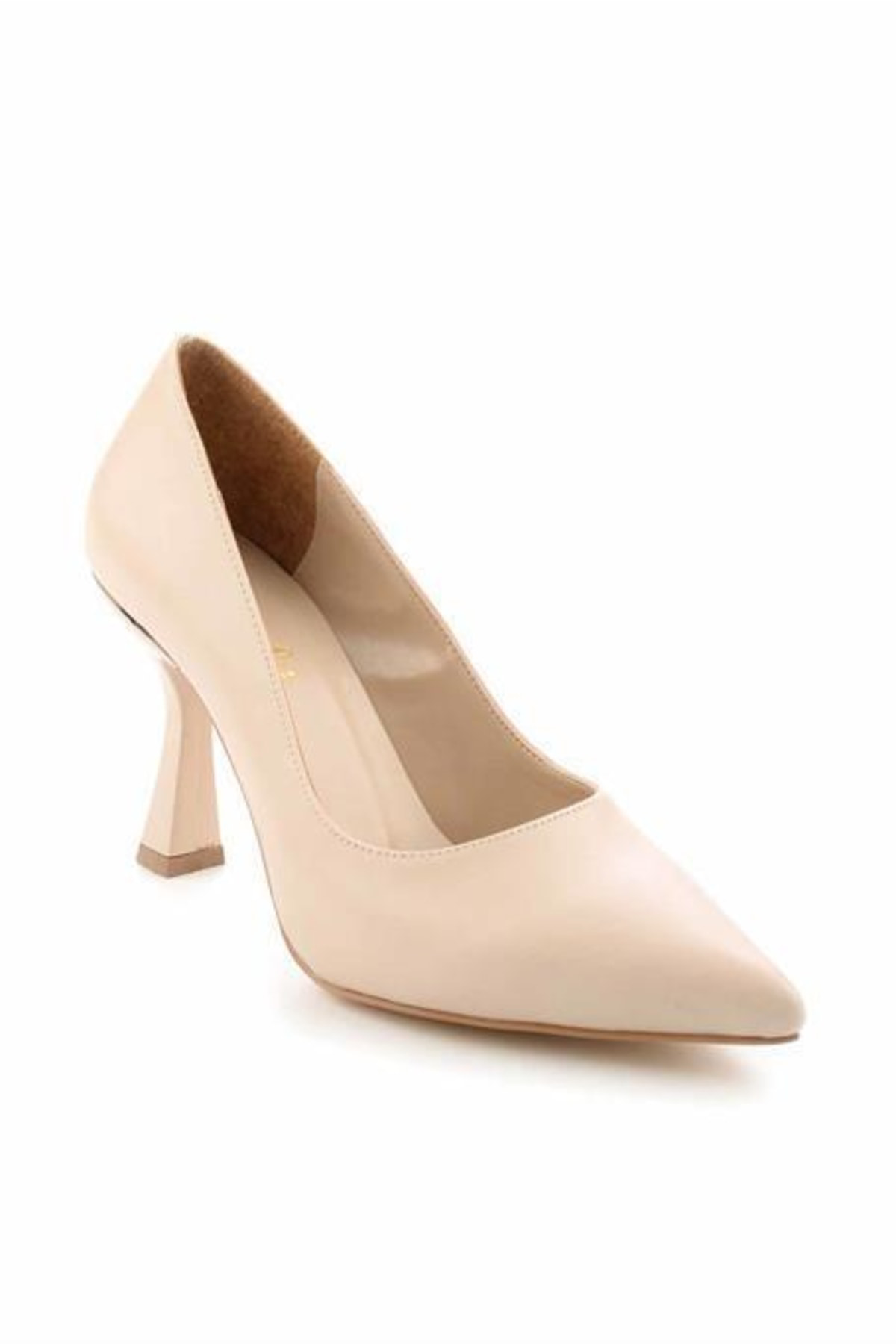 Cihanshoes 0101 Bej Kadın Klasik Topuklu Ayakkabı