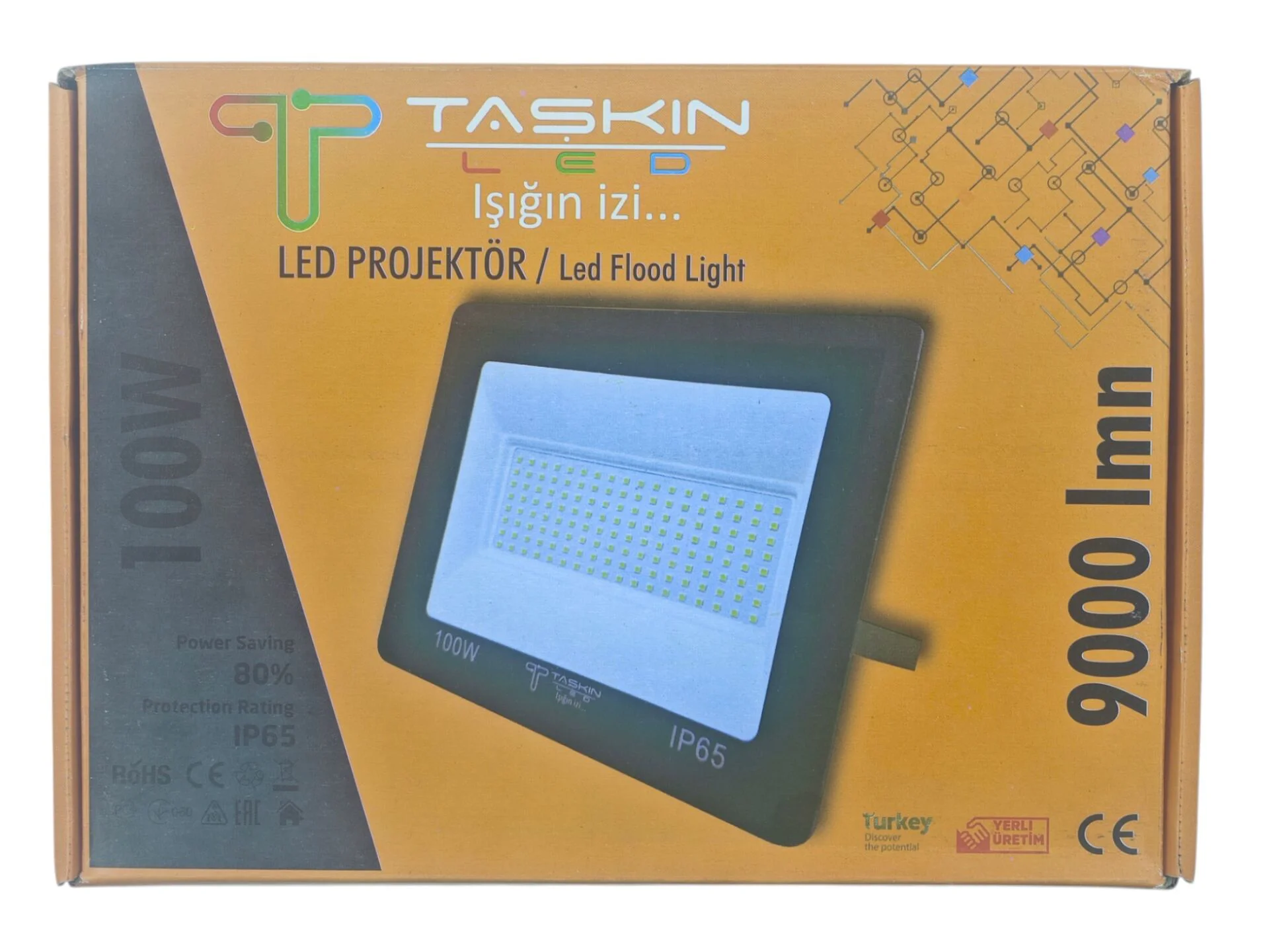 01080   Taşkın Led 100W Tablet Led Projektör 900lmn