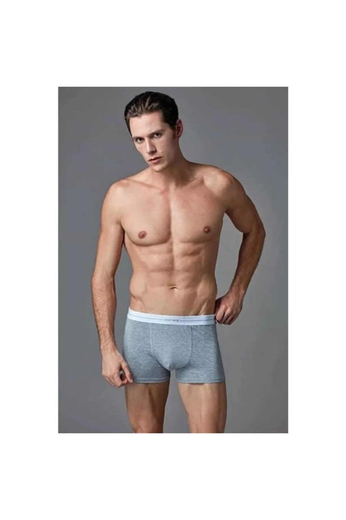 015 Erkek Compact 3'lü Boxer Siyah-Gri-Beyaz