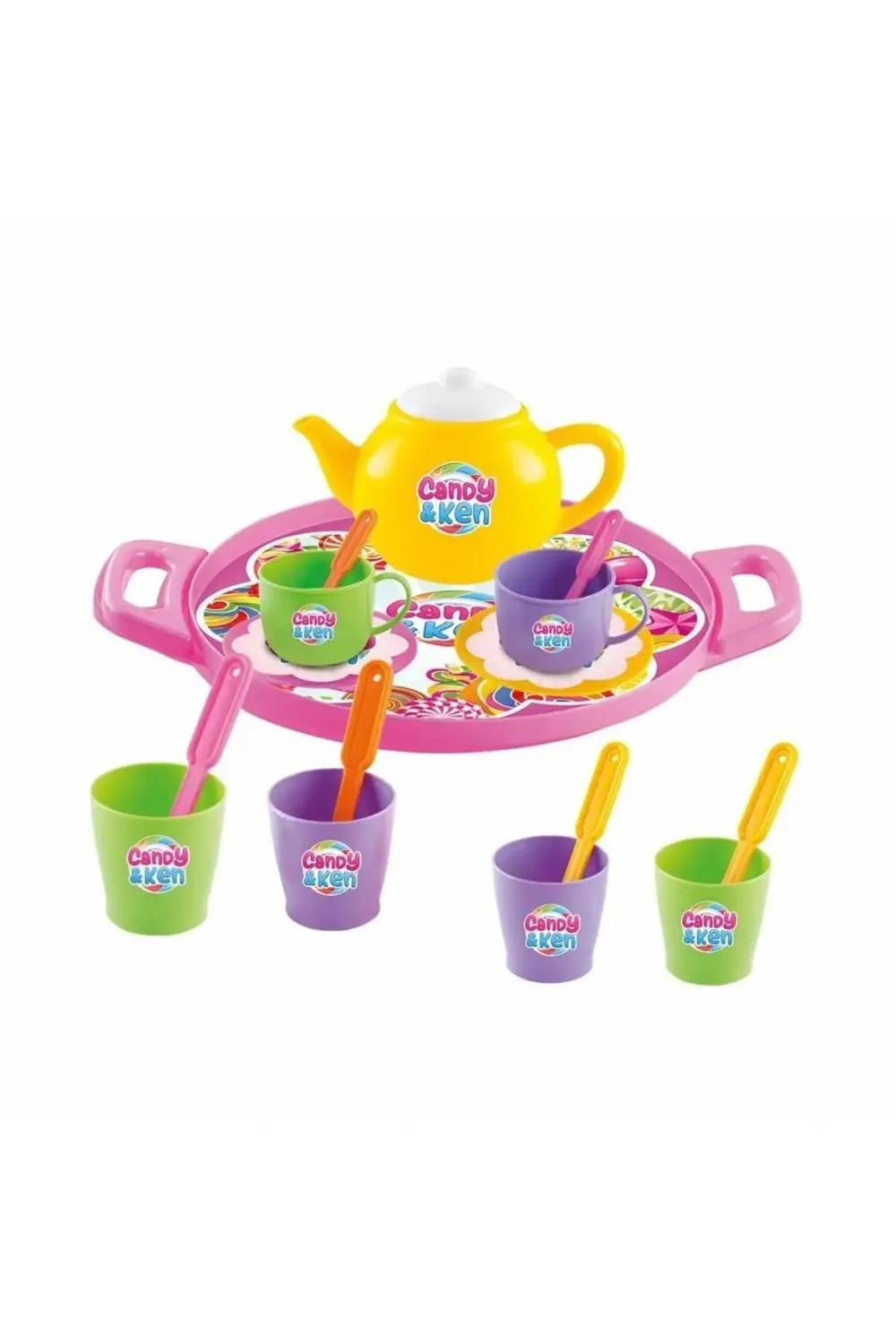 01593 CANDY TEPSİLİ ÇAY SET