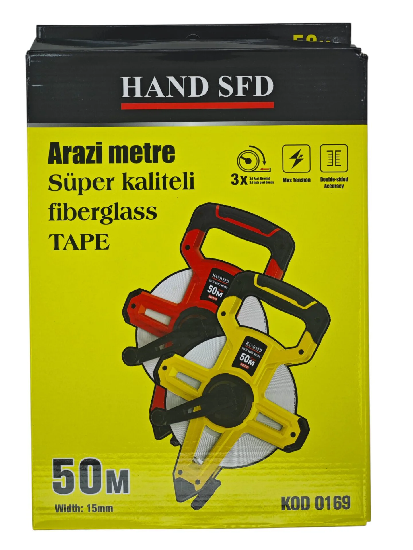 0169   Hand SFD Fiberglas Arazi Şerit Metresi 50m Fiyatı, Yorumları ve Özellikleri