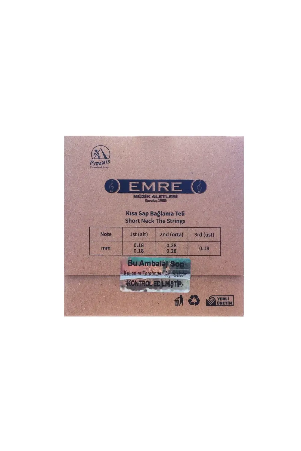 0.18 mm Special Pyramid Takım Tel - Özel Kısa Sap Bağlama Teli 18