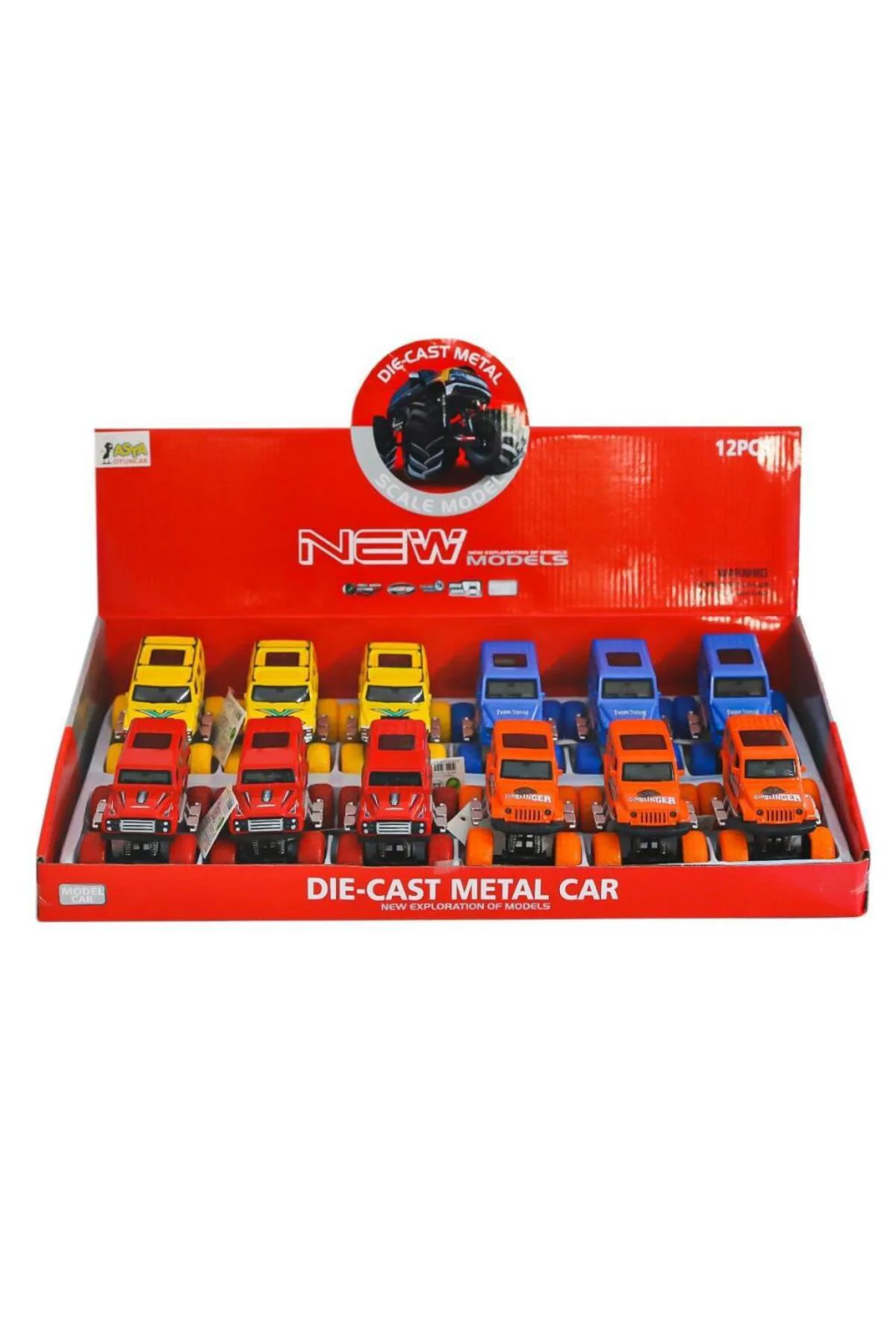 02062-FY6018G-12D Çek Bırak Metal Araba -Asya Oyuncak