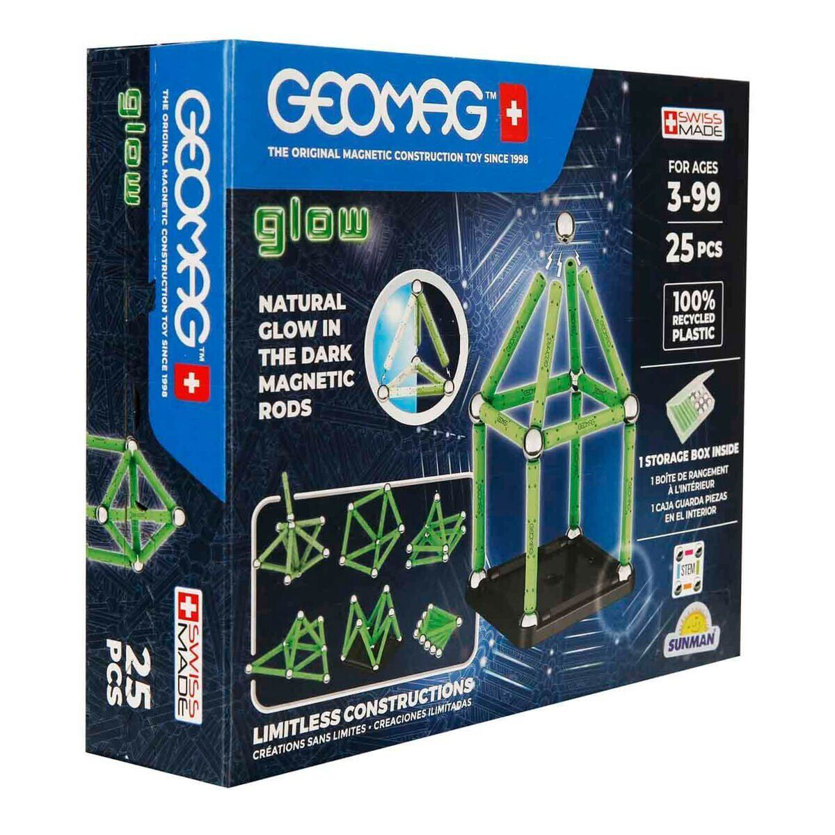 0210 Geomag Glow Manyetik Zeka Oyunu 25 Parça