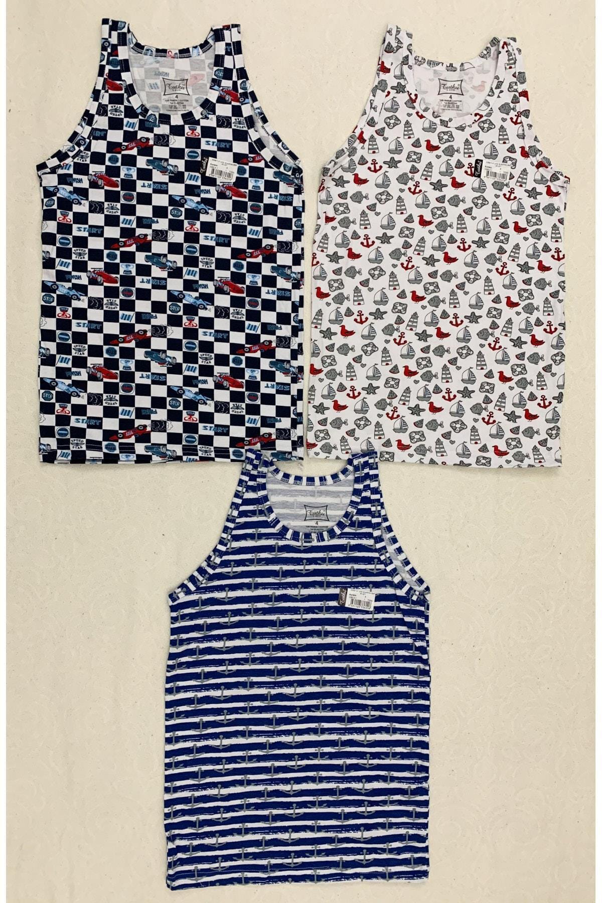 0256 Erkek Çocuk Elastan Empirme Atlet 6 Adet