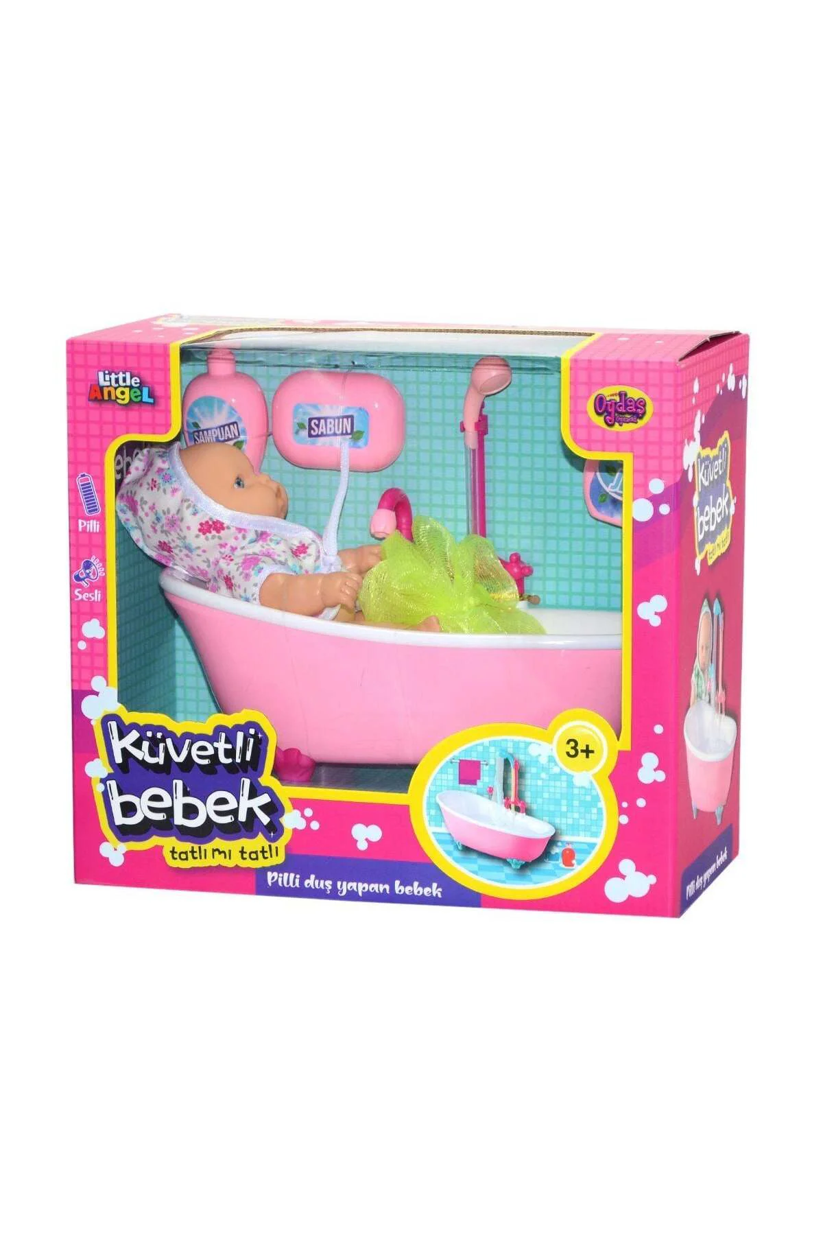 02605 Oydaş, Pilli Küvette Duş Yapan Bebek