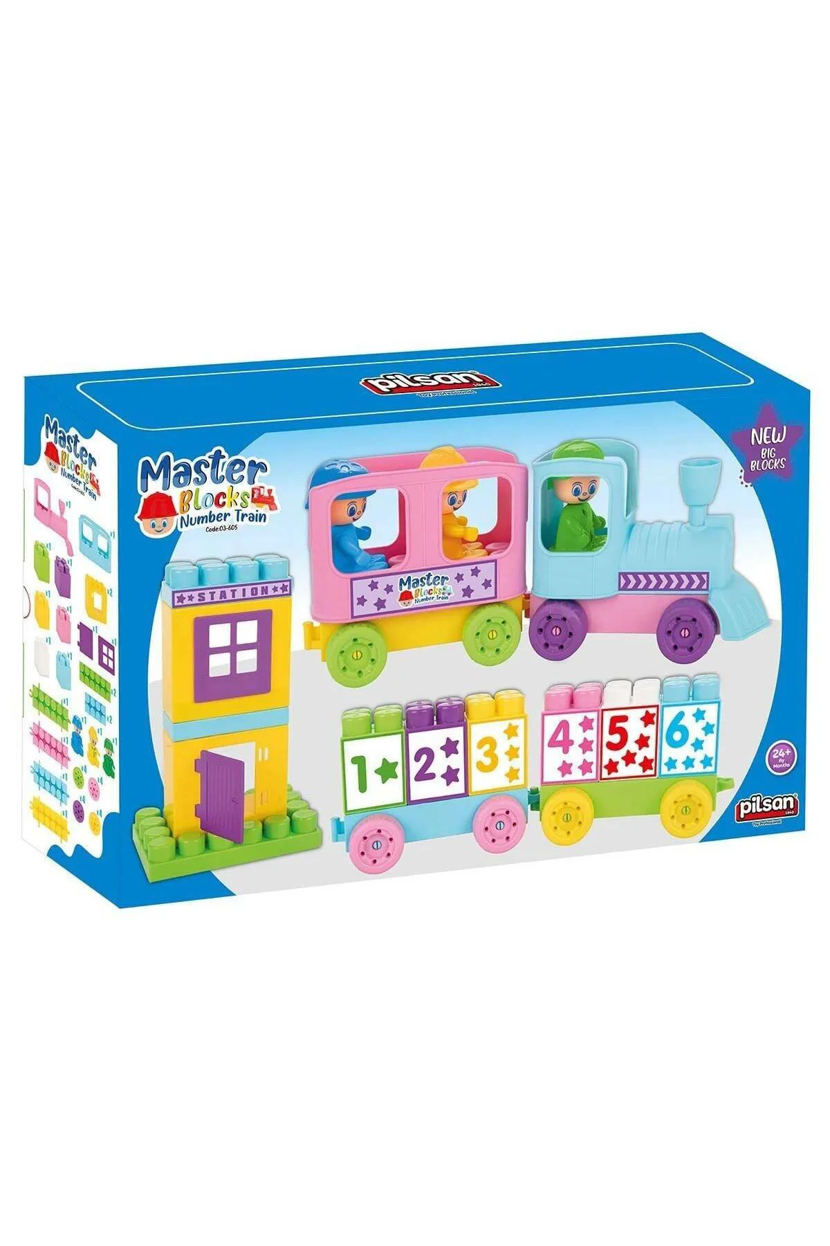 03 605 Master Blok Rakamlı Tren- Oyuncak