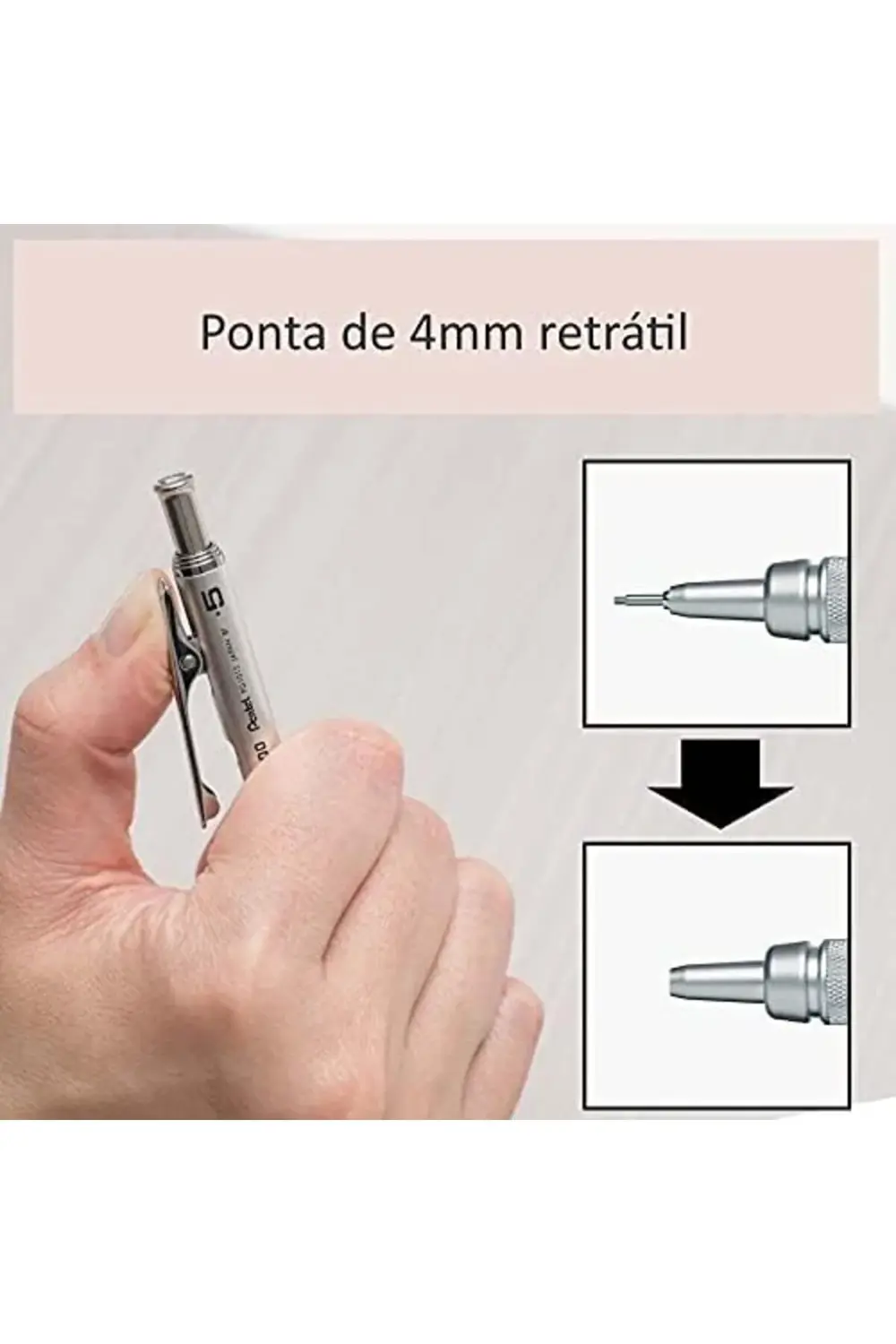 0.3 mm - Metal Gövde, Gizli uç, Teknik Çizim ve Yazı İçin Versati