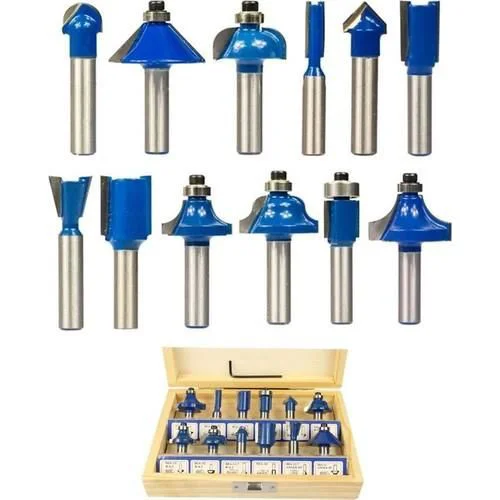 03039 8 mm 12 Parça Ahşap Freze Uç Seti 03039 8 mm 12 Parça Ahşap Freze Uç Seti
