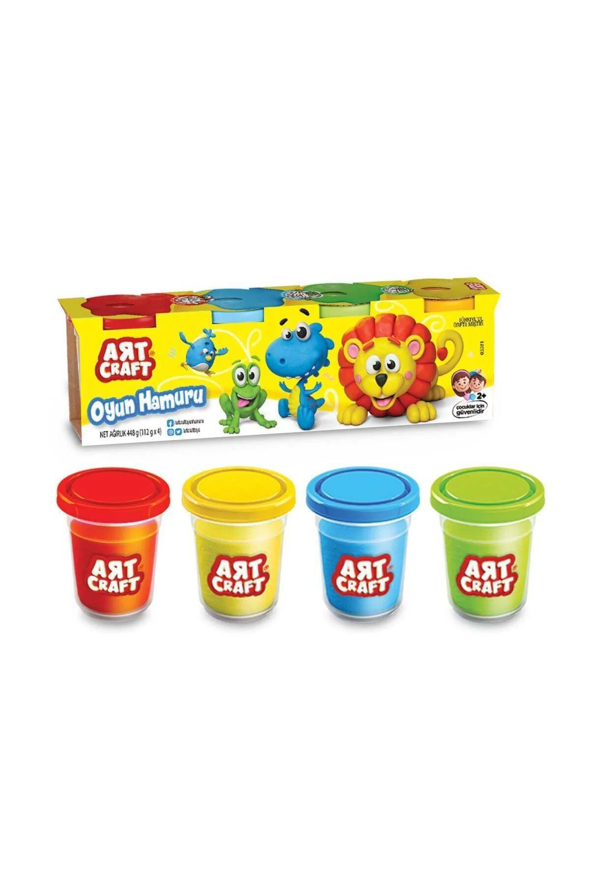 03281 Art Craft 4Lü Oyun Hamuru / 488 Gr
