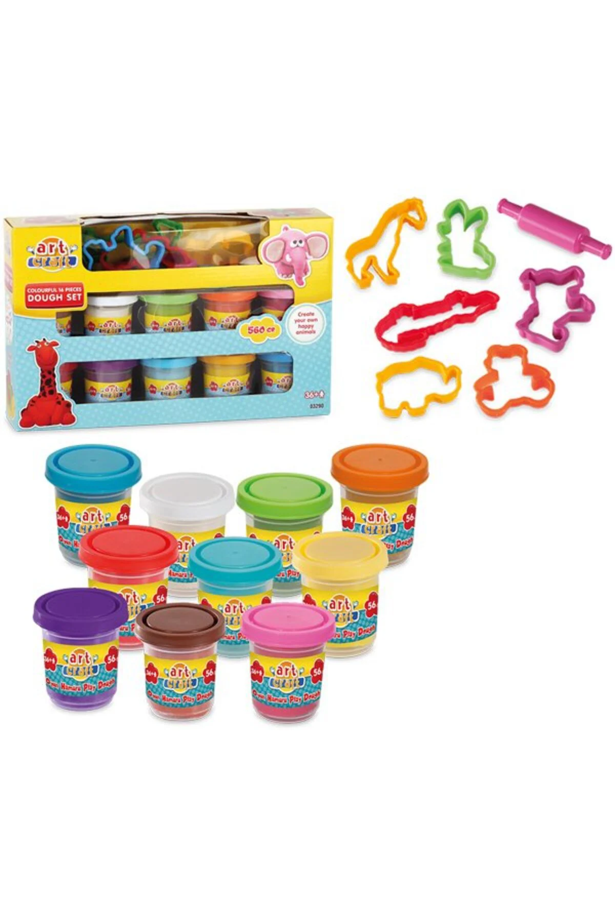 03290 Art Craft 16 Parça Hamur S-rengarenk / 560 gr