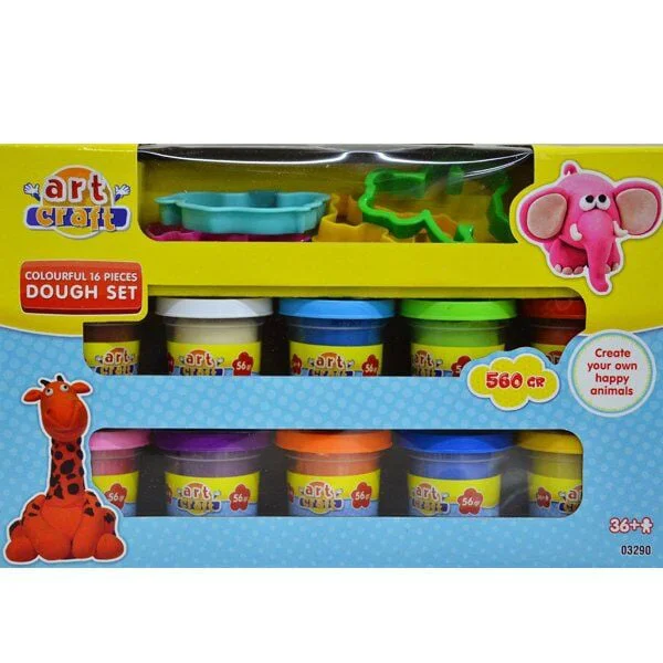 03290 Art Craft 16 parça HAMUR SETİ-RENGARENK / 560 gr Fiyatı, Yorumları ve Özellikleri