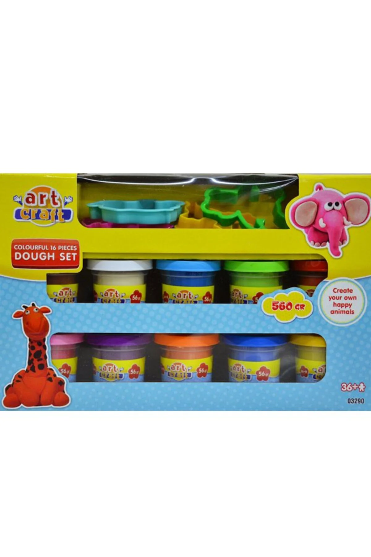 03290 Art Craft 16 Parça Hamur S-rengarenk / 560 gr