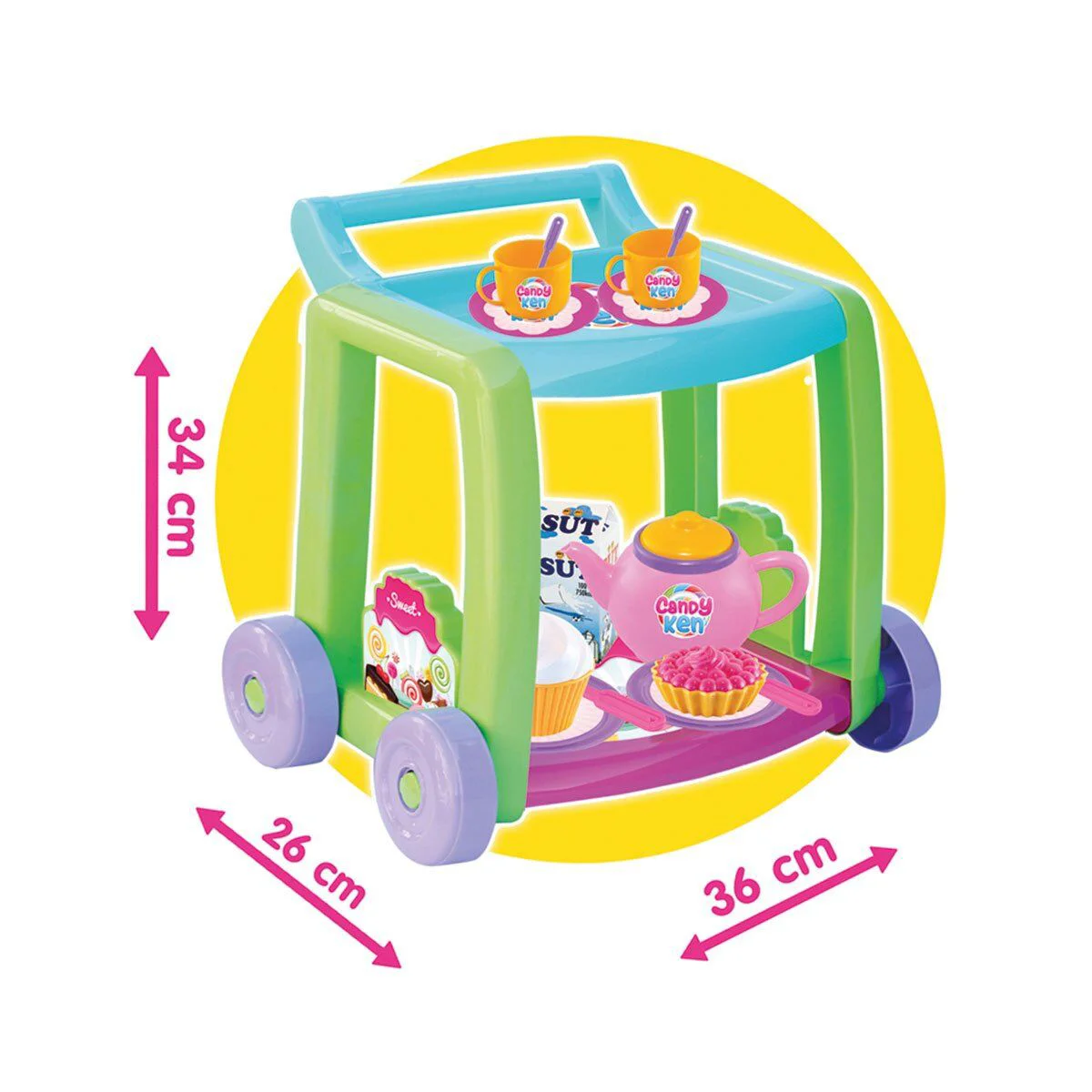 03354 CANDY ÇAY SERVİS ARABASI Fiyatı, Yorumları ve Özellikleri