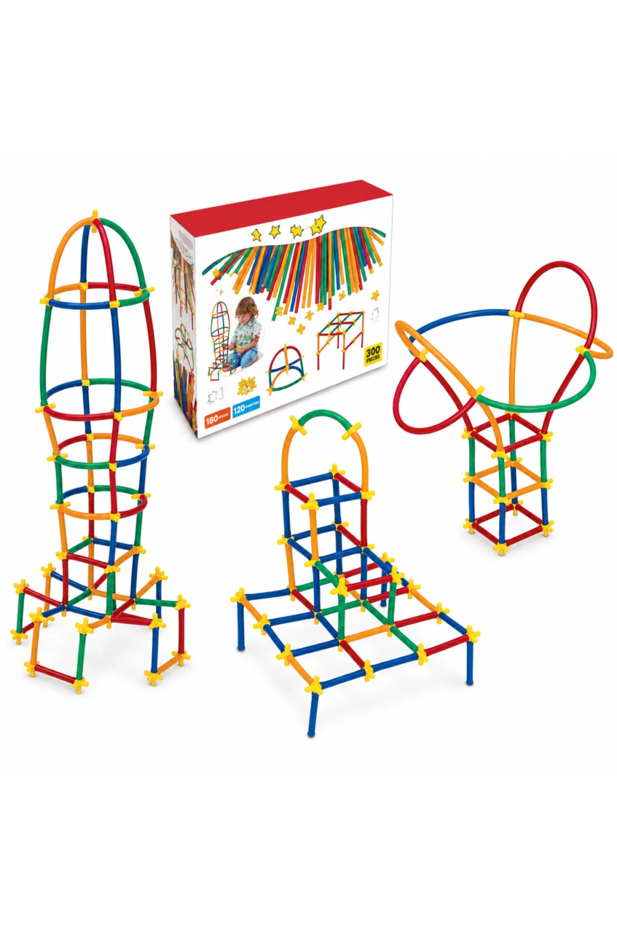 03462 Süper Bambu Çubuklar - 300 Parça / +3 yaş - Görsel 2