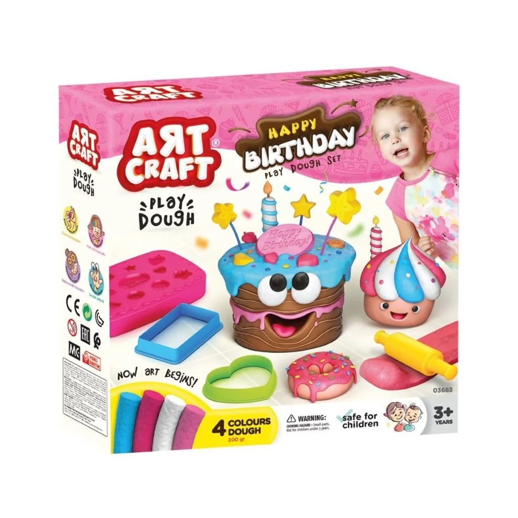 03683 Art Craft Doğum Günü Hamur Set 200 gr 03683 Art Craft Doğum Günü Hamur Set 200 gr