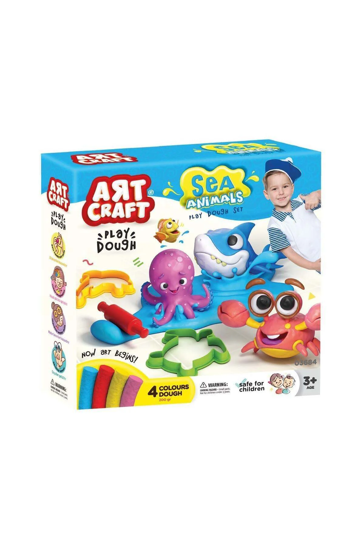 03684 Art Craft Deniz Hayvanları Hamur Set 200 Gr