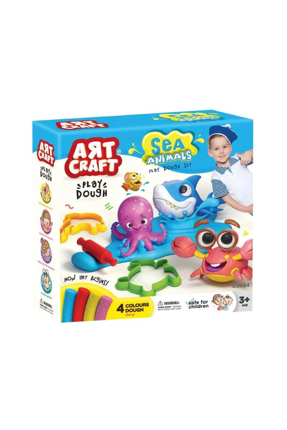 03684 Art Craft Deniz Hayvanları Hamur Set 200 gr 03684 Art Craft Deniz Hayvanları Hamur Set 200 gr