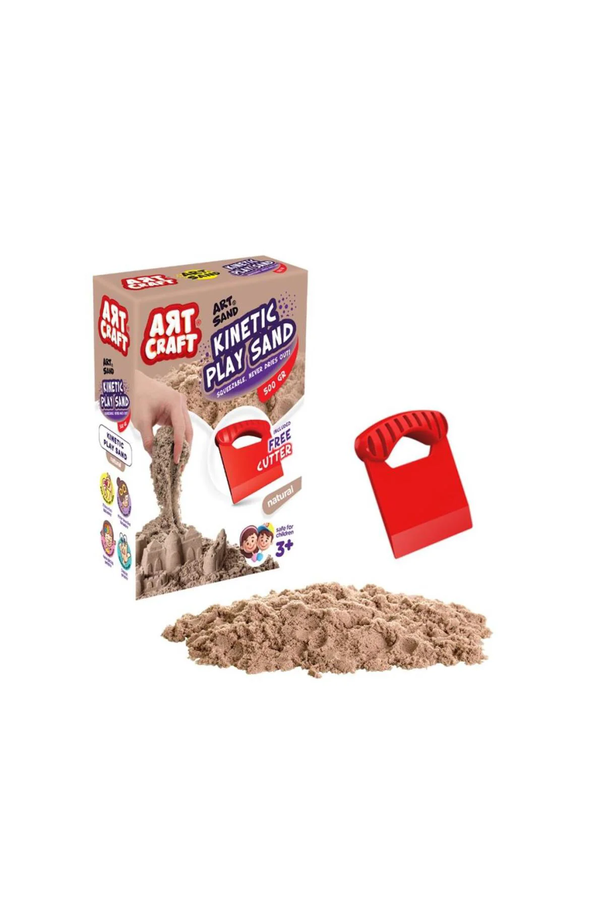 03685 Aksesuarlı Naturel Kinetik Oyun Kumu 500 gr