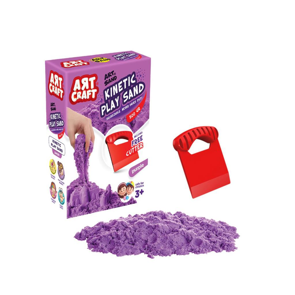 03689 Aksesuarlı Mor Kinetik Oyun Kumu 500 gr -