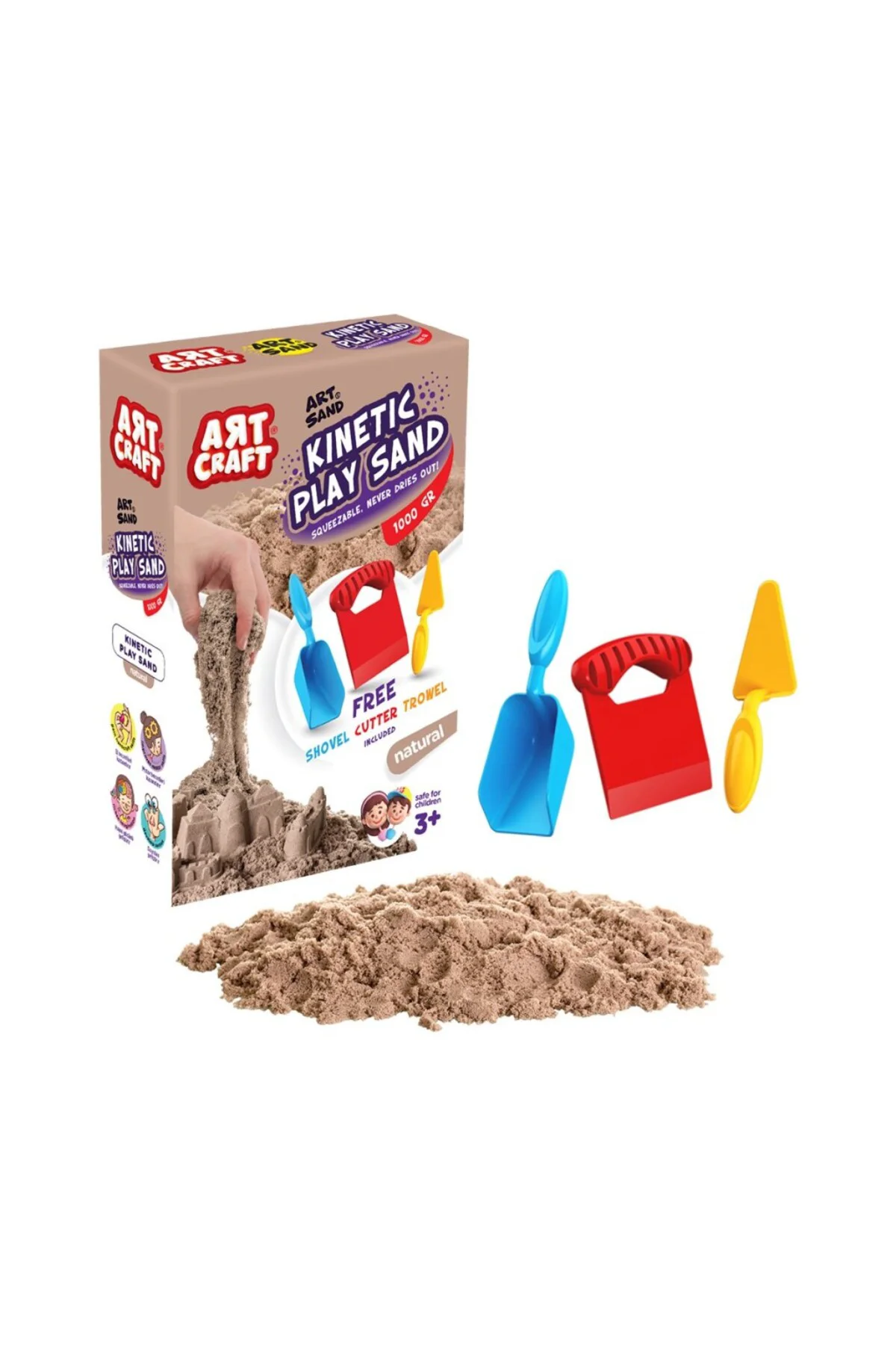 03690 Aksesuarlı Naturel Kinetik Oyun Kumu 1000 gr