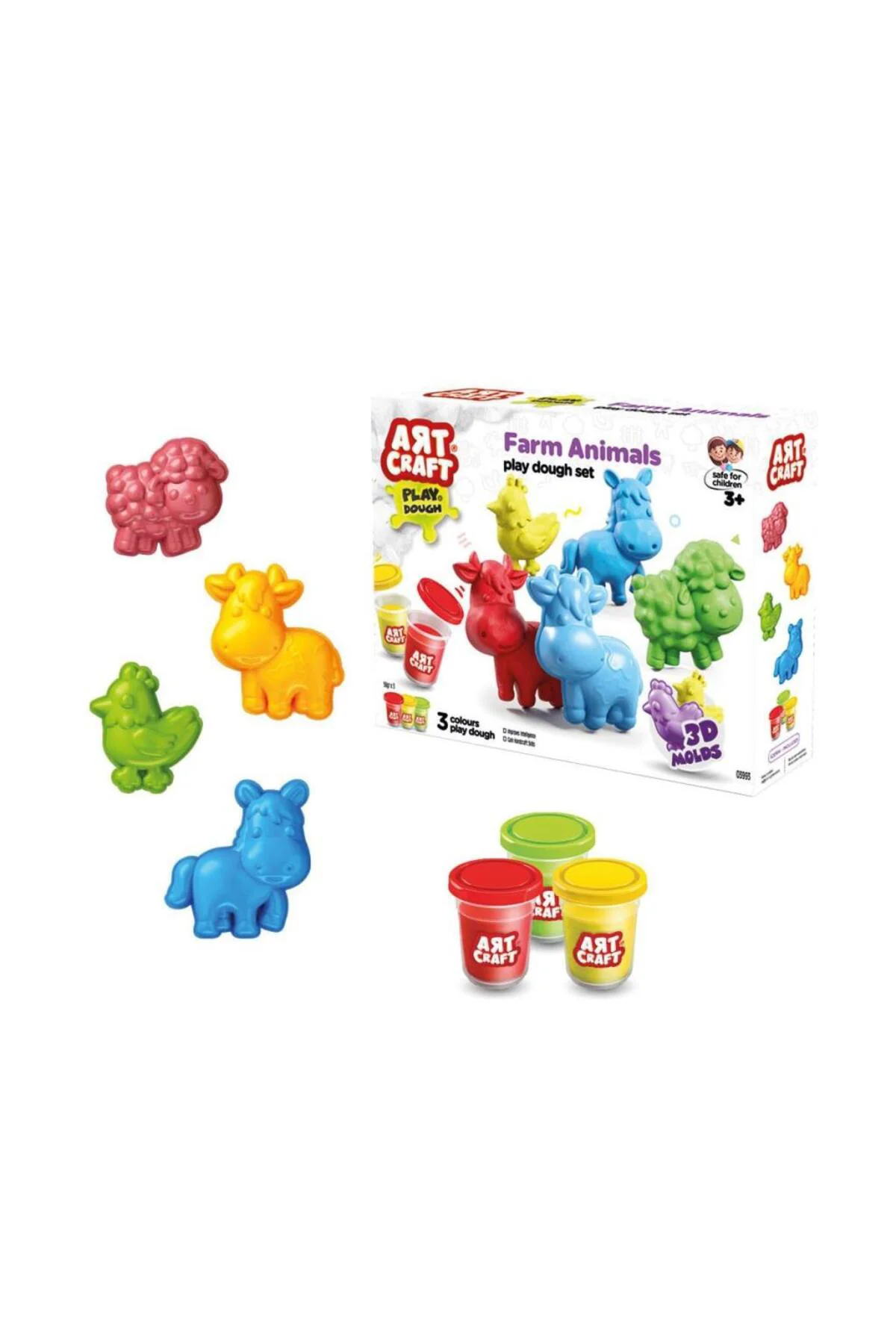 03993 Art Craft Çiftlik Hayvanları Hamur Set 168 Gr -Fentoys 03993 Art Craft Çiftlik Hayvanları Hamur Set 168 Gr -Fentoys