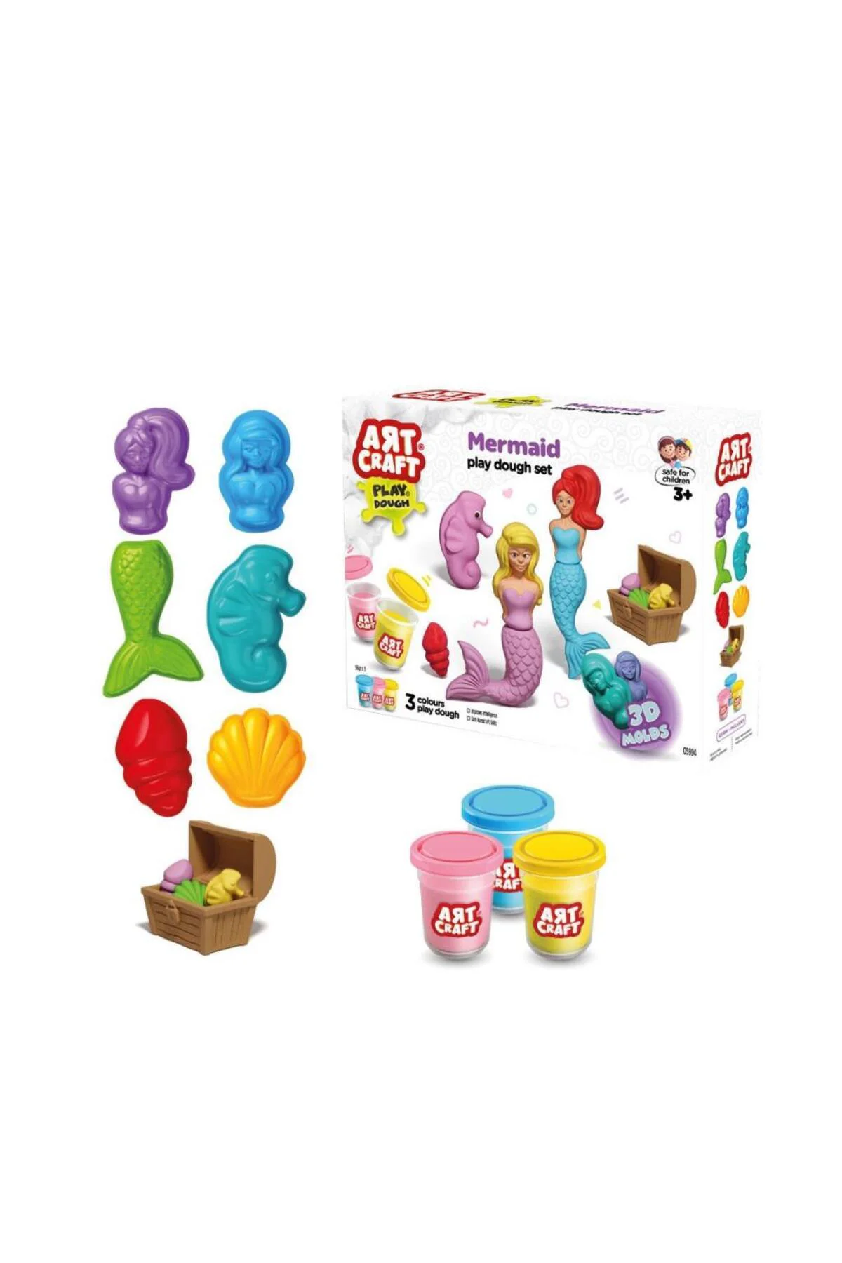 03994 Art Craft Deniz Kızı Hamur Set 168 Gr -Fentoys