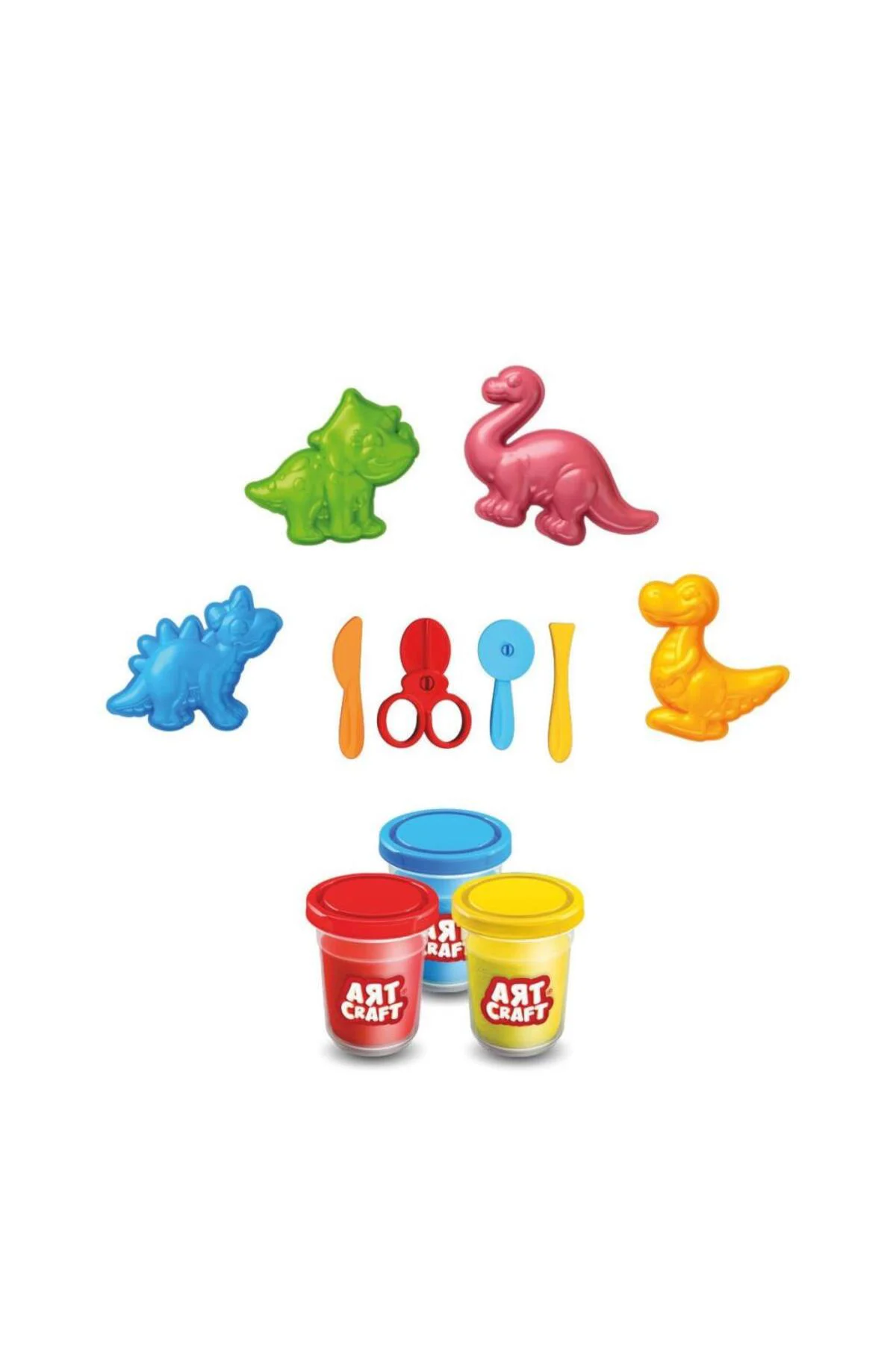 03995 Art Craft 3D Dinozorlar Hamur Set 168 Gr -Fentoys