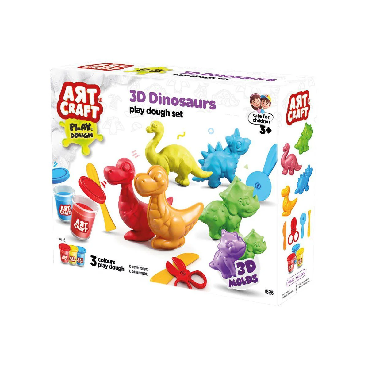 03995 Art Craft 3D Dinozorlar Hamur Set 168 Gr -Fent Fiyatı, Yorumları ve Özellikleri