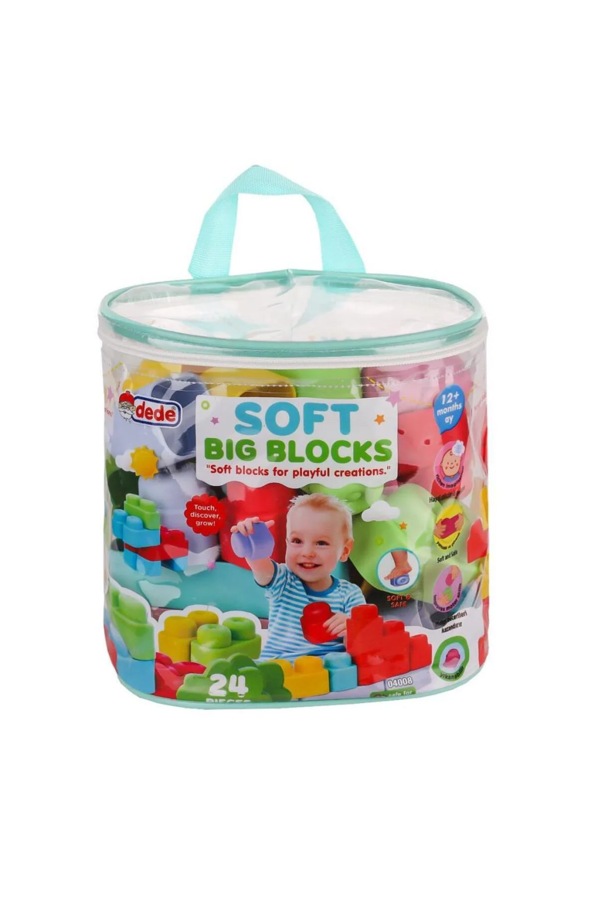 04008 Yumuşak Big Bloklar Çanta 24 Parça -Fentoys
