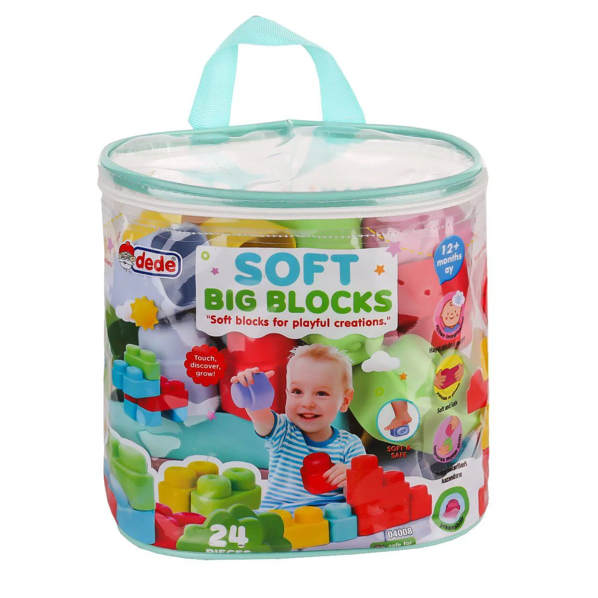 04008 Yumuşak Big Bloklar Çanta 24 Parça -Fent Fiyatı, Yorumları ve Özellikleri