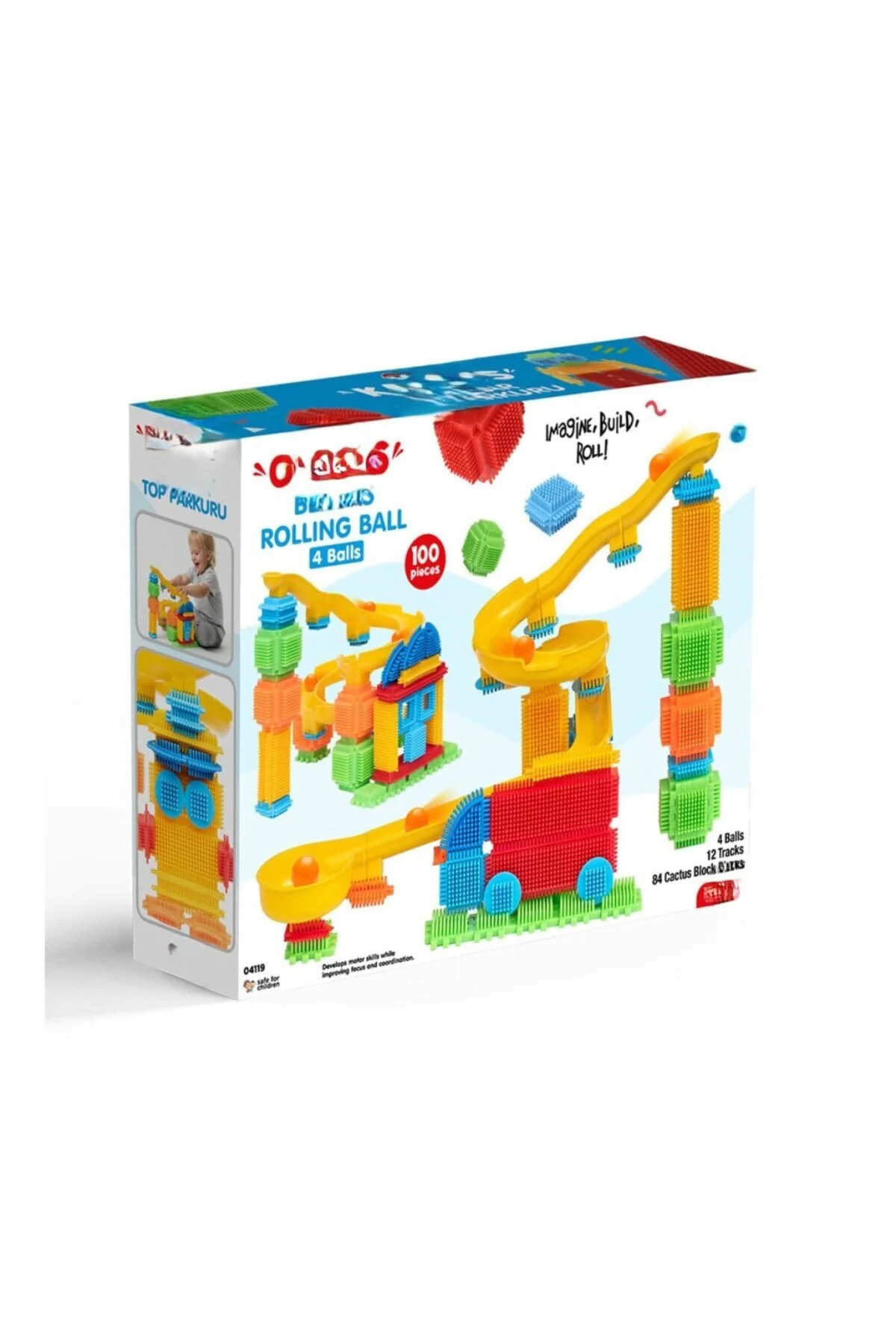 04119 KAKTÜS BLOKLAR TOP PARKURU 100 PARÇA