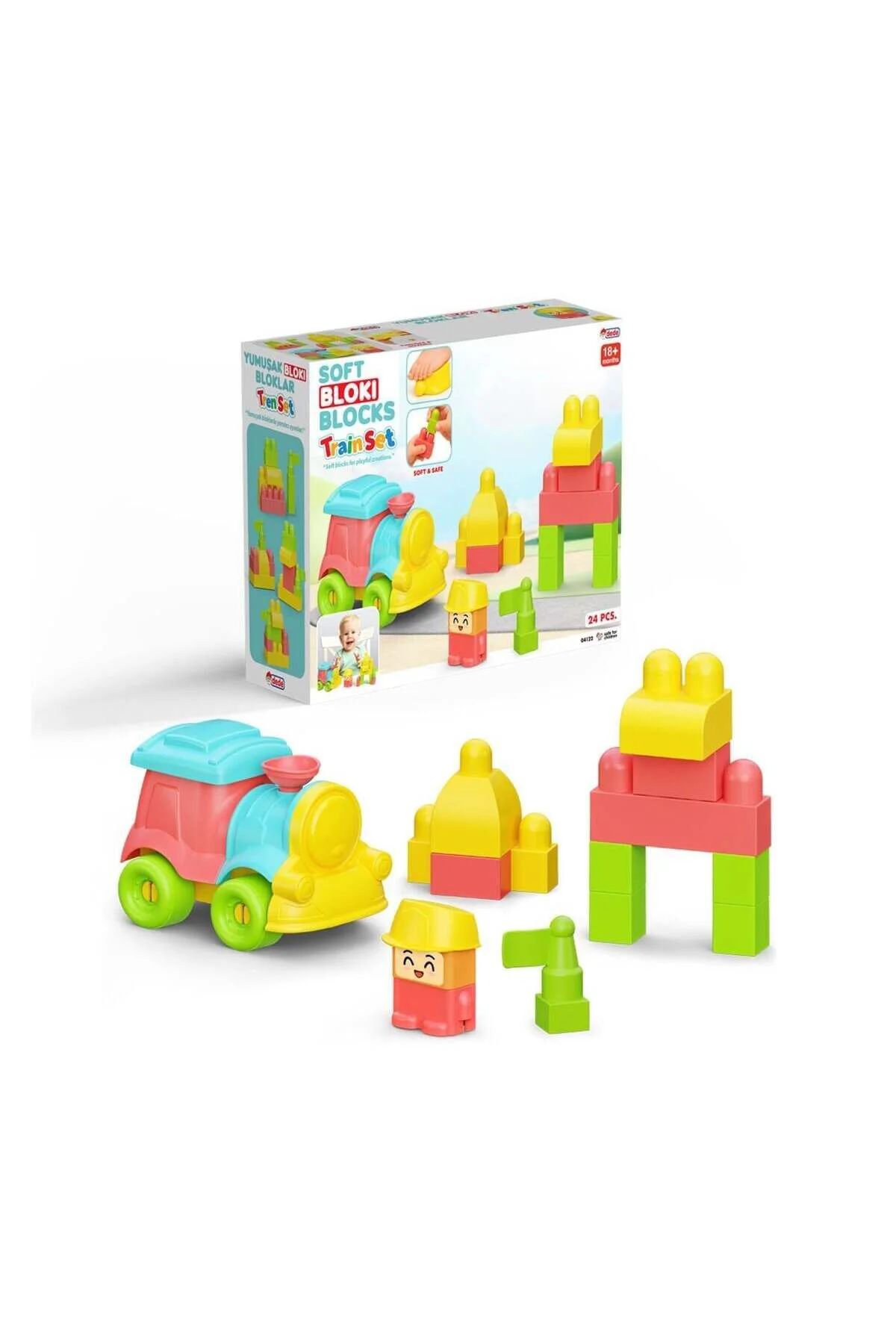 04122 Yumuşak Bloki Bloklar Tren Set 24 Parça