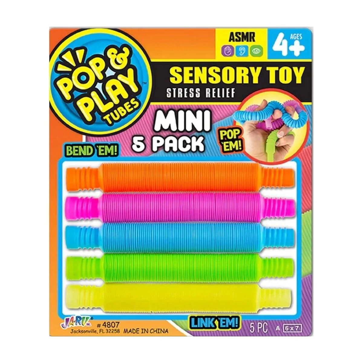 04807 -SUN-JRU-POP PLAY TUBES DUYUSAL STRES  OYUNCAĞI MİNİ 5Lİ 2A KRTL Fiyatı, Yorumları ve Özellikleri