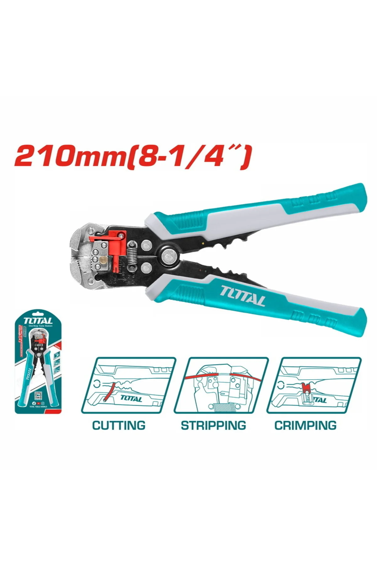 0.5 - 6 mm. Endüstriyel Otomatik Kablo Sıyırma Pensesi THT15246 0.5 - 6 mm. Endüstriyel Otomatik Kablo Sıyırma Pensesi THT15246