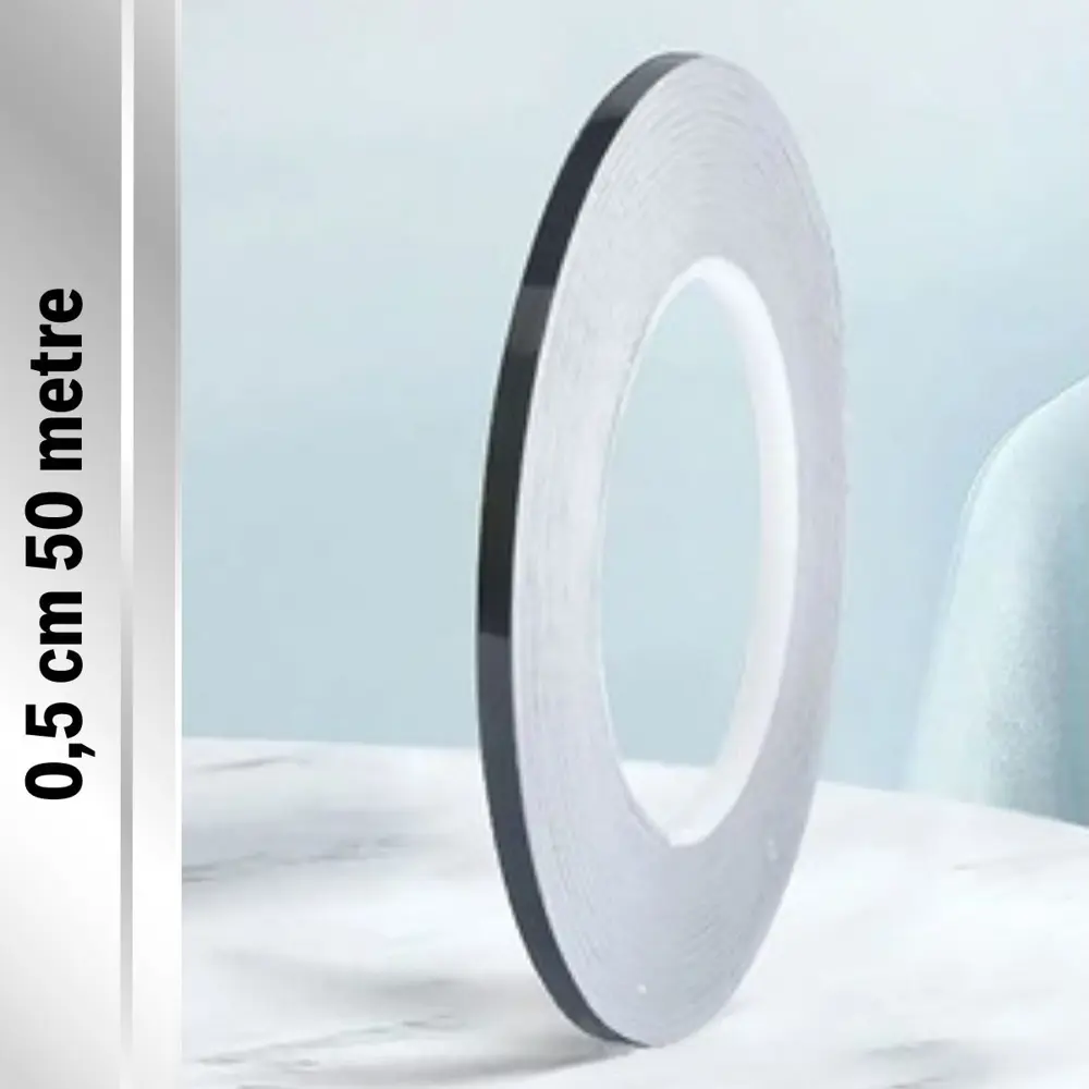 0.5 cm Kalınlık Gümüş Renk Fayans Arası Dekoratif Şerit Bandı – 5