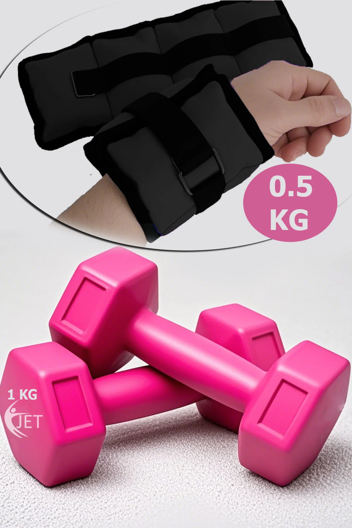 0.5 Kg El & Ayak Ağırlığı Ve 1 Kg Dambıl Seti El Ayak Bilek Ağırlık Kum Torbası Setleri Siyah