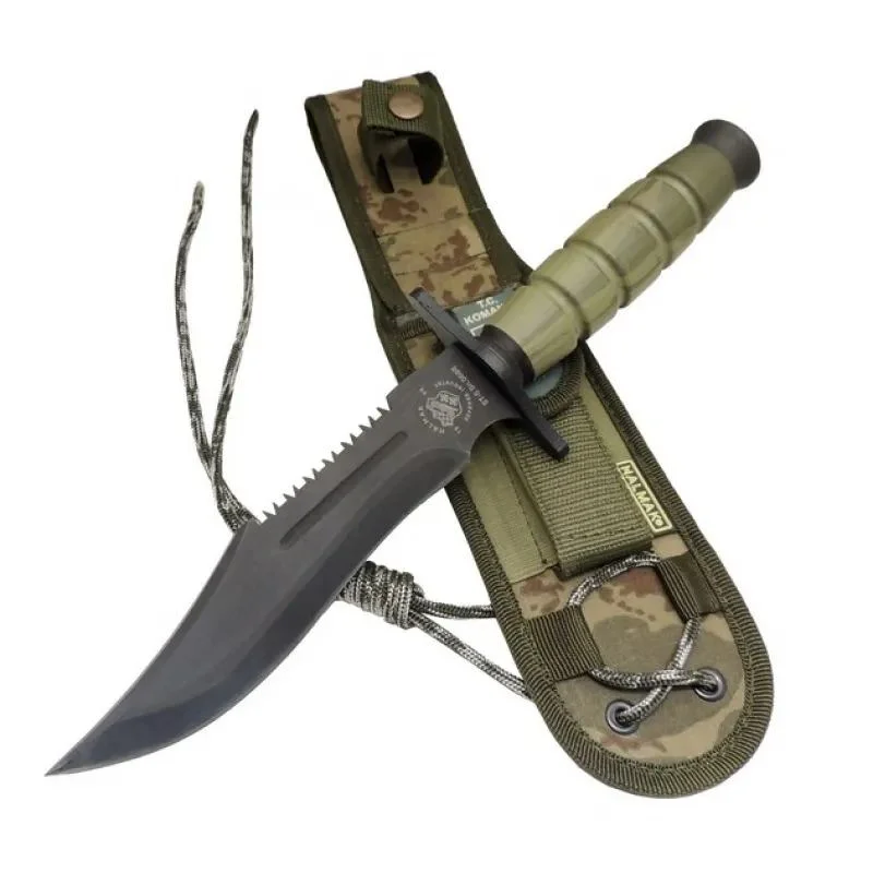 0698 Haki Komando Bıçağı 30cm - Testere Detaylı, Oluklu Paslanmaz Çelik, Kılıflı Outdoor Bıçak Fiyatı, Yorumları ve Özellikleri