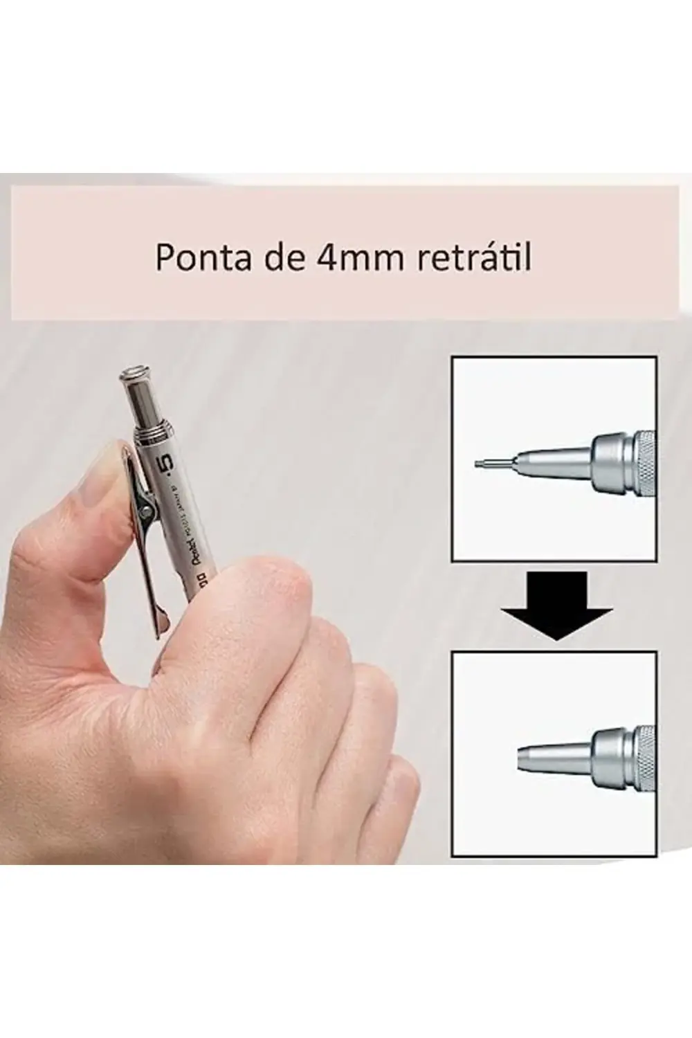 0.7 mm - Metal Gövde, Gizli uç, Teknik Çizim ve Yazı İçin Versati