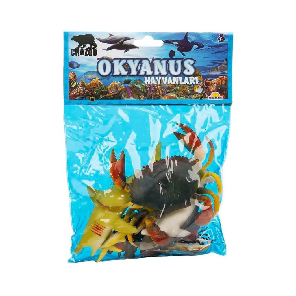 0709 Okyanus Hayvanları Poşetli Hayvan Oyun Seti Orta Boy 0709 Okyanus Hayvanları Poşetli Hayvan Oyun Seti Orta Boy